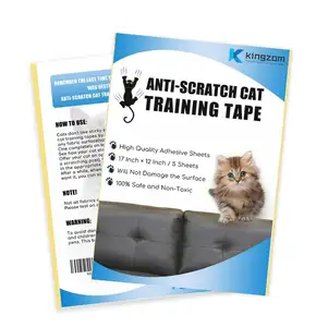 Cinta de entrenamiento antiarañazos para gatos, 5 hojas de 12 pulgadas x 17 pulgadas, color transparente para guardar tus muebles