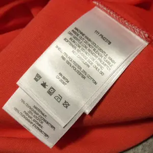 Satin Ribbon Clothing Wash Care Label for Clothing