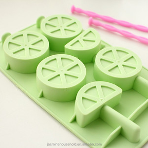 Moldes de Silicona para Cubitos de Hielo con Palitos, Bandeja de Silicona para Cubitos de Hielo con Forma de Limón y Palitos de PP - Product Image 6
