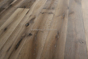 Revêtement de sol en bois de chêne <span class=keywords><strong>fumé</strong></span>, brossé et acier inoxydable - Product Image 6