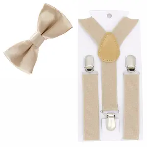 Baby Suspenders Bow Ties Set Boys Girls Elastic Clip On Braces Adjustable