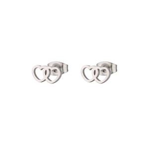 Di modo Minimalista Disegno Bello Regalo Dei Monili Degli <span class=keywords><strong>Orecchini</strong></span> Della Vite Prigioniera 316L In <span class=keywords><strong>Acciaio</strong></span> Inox Ragazze Hollow Doppio Cuore <span class=keywords><strong>Orecchini</strong></span> Ragazze - Product Image 4