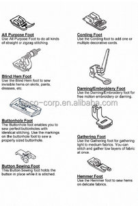 XXS215-HB PRESSER ชุดเท้า15ชิ้นเครื่องใช้ในครัวเรือนจักรเย็บผ้าในประเทศสำหรับพี่ชาย - Product Image 6