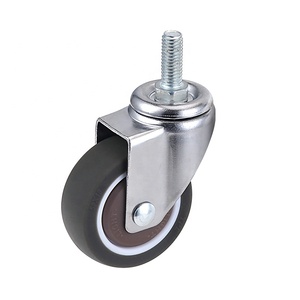 Rueda giratoria SS de <span class=keywords><strong>1</strong></span> pulgada, ruedas pequeñas de goma para quioscos de exhibición - Product Image 2