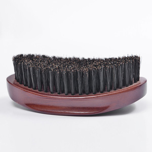 <span class=keywords><strong>Brosse</strong></span> à barbe ronde pour hommes, étiquette privée, confortable et bon marché, rasage pour cheveux, en bois, 360 vagues, livraison gratuite - Product Image 2