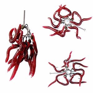 YOUME-señuelo suave de gusanos rojos, gusanos de tierra, 4cm, 500g, gusanos de pesca, trucha, señuelo de pesca Artificial, 0,19g por paquete - Product Image 6