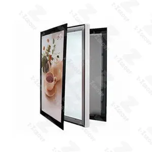 2019 Hot Sale Movie Custom Magnetic Suction Poster Picture Frames Slim Advertising Aluminum Snap Frame LED light box