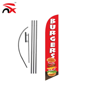 มือที่กำหนดเองเสาและ Ground Spike ล้างรถ Feather Flag ชุด - Product Image 5