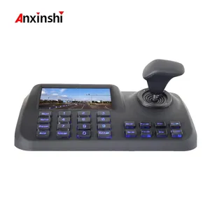 HD LCD Display 3D Joystick Jaringan Terhubung Ip Kamera CCTV Keamanan Produk PTZ Keyboard Controller