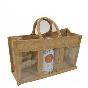 Charmcci 2700102 <span class=keywords><strong>sac</strong></span> à poussière de vin en toile de <span class=keywords><strong>jute</strong></span> avec fenêtre en PVC <span class=keywords><strong>sac</strong></span> à vin de noël en toile de <span class=keywords><strong>jute</strong></span> pour mariage - Product Image 2