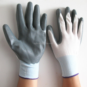 Guantes de trabajo recubiertos de nitrilo, precio barato