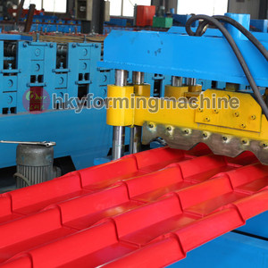 Hoàn toàn Tự Động Kim Loại Nhôm Mạ Kẽm GI/Aluzinc Panels Tấm Lợp Bước Tile <span class=keywords><strong>Roll</strong></span> Forming Máy Làm - Product Image 6