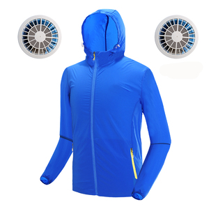2022 Custom <strong>Summer</strong> <strong>Men</strong> Uv Soft protection Proof 5v Unisex Sun-protective Hiking Fishing Quick Dry Long Cooling <strong>Jacket</strong> With Fan - Product Image 3