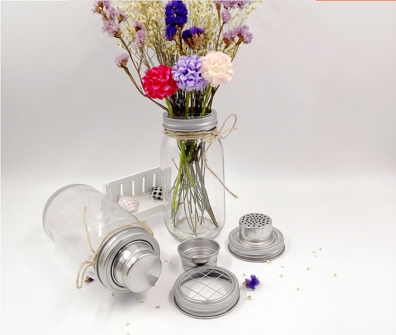 Mason Jar Cocktail Shaker/Whiskey Glass Shaker - 16oz  mason jar glass Cocktail shaker