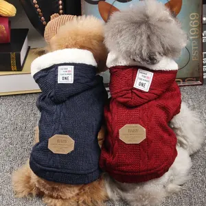 High Quality Dog Winter Knit Pet Dog Sweater Wholesale Pet Apparel Classic Warm Winter Four Legs Pet Dogs Plush Sweater Coats