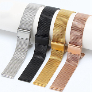 Özel Logo basit Minimalist erkek kol saati sevgililer kuvars naylon kayış ve deri kayış paslanmaz çelik tel örgü bant izle - Product Image 3