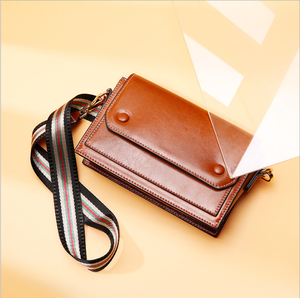 Borsa di cuoio 2019 estate nuova marea di modo netto di fagioli rossi a banda larga singolo sacchetto di spalla mini sacchetto Del Messaggero piccola borsa piazza - Product Image 6