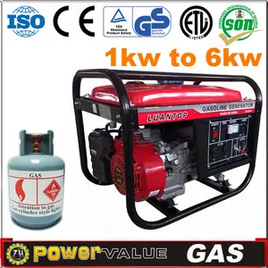 uso en el hogar de gas glp generador de turbina de china 3kw 3 kva motor de gas generador para la venta