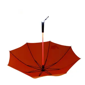 Cor laranja moda led lighted chuva elétrica luzes de guarda-chuva