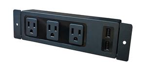 Pince pour table de bureau, 3 sorties, surcharges - Product Image 2