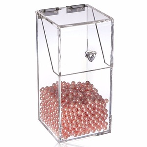 Manufacturer Clear Make up Brush Organizer Holder Dustproof Acrylic Storage Box Makeup Organizer Box