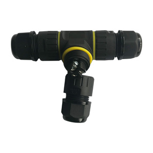 E-Weichat חיצוני 3 דרכים טי סגנון IP68 סטנדרטי עמיד למים חשמל כבל גן תת חשמל מחבר - Product Image 3