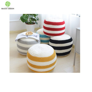 Oreiller, coussin, <span class=keywords><strong>pouf</strong></span>, fauteuil paresseux, sac en tricot créatif, ballon de fauteuil, <span class=keywords><strong>pouf</strong></span>, lavable en machine, 100% coton, acrylique, rempli de micro-<span class=keywords><strong>billes</strong></span> - Product Image 2