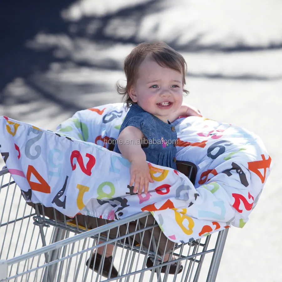 사용자 정의 아기 쇼핑 카트 커버 새로운 아기 제품 OEM 2-in-1 아기 쇼핑 카트 커버 높은 의자 커버