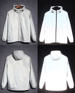 Bomber riflettente impermeabile in poliestere 100% personalizzato personalizzato in fabbrica ciao Vis Winter riflettono i vestiti per la sicurezza del lavoro notturno - Product Image 4