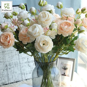 Fiori <span class=keywords><strong>Artificiali</strong></span> di Rosa e Peonia in Seta Cinese per Decorazioni Matrimoniali, Vendita all'Ingrosso - Product Image 4