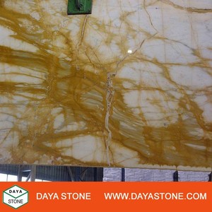 แผ่นหินอ่อน Giallo เซียนาธรรมชาติคุณภาพสูงสําหรับโต๊ะผนังเคาน์เตอร์โรงแรม - Product Image 3