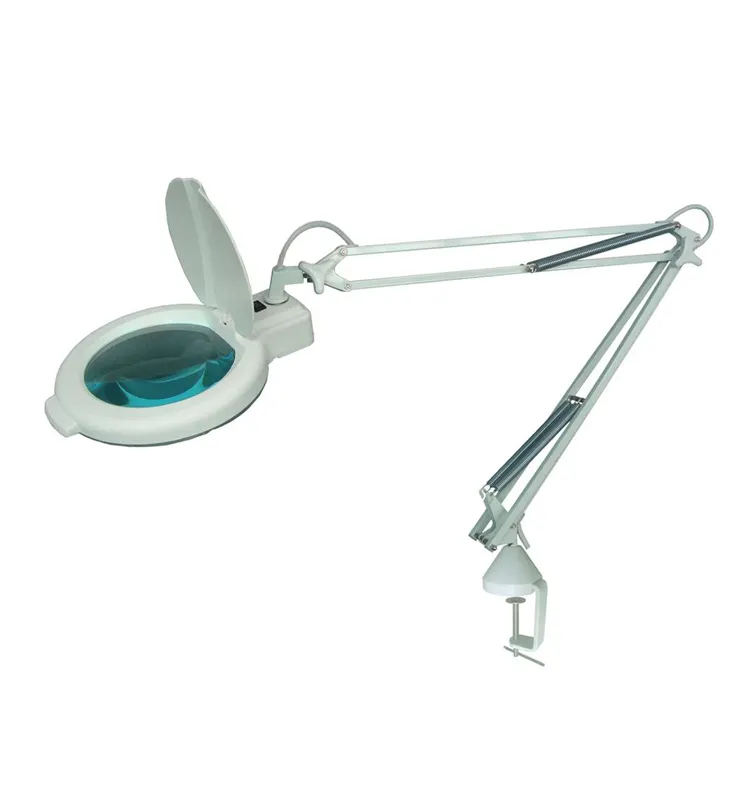 Multi Magnification 3X 5X 8X Clamped Magnifying Glass Lens LED Light Magnifier Lamp