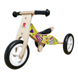 Vélo d'équilibre en <span class=keywords><strong>bois</strong></span> 9 pouces 2-en-1 Vélo d'équilibre <span class=keywords><strong>Tricycle</strong></span> en <span class=keywords><strong>bois</strong></span> multifonction - Product Image 3