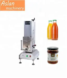 quadrangular glass bottle vacuum capping machine/ apple juice bottle lid capper/ orange juice glass jars lid closing machine
