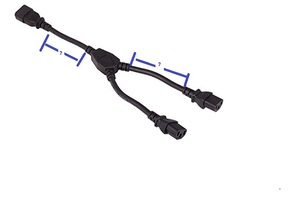 Câble d'alimentation ré<span class=keywords><strong>tractable</strong></span> double extrémité C14 C13 pour ordinateur portable, cordon d'alimentation 220v, grille électrique, séparateur en Y ghd C14 - Product Image 6