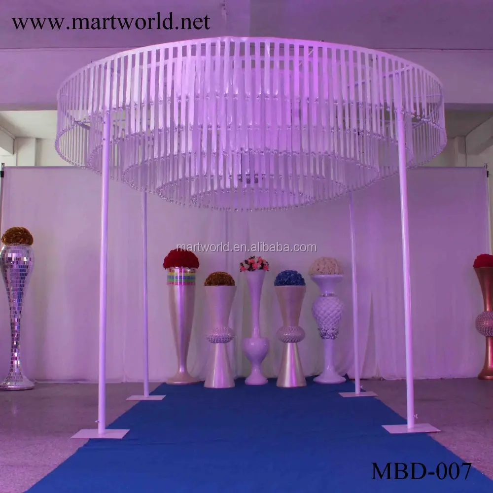 Groothandel Witte Bruiloft Paviljoen Mandap Bruiloft Tent Voor Bruiloft Podium Mandap Decoratie (MBD-007)