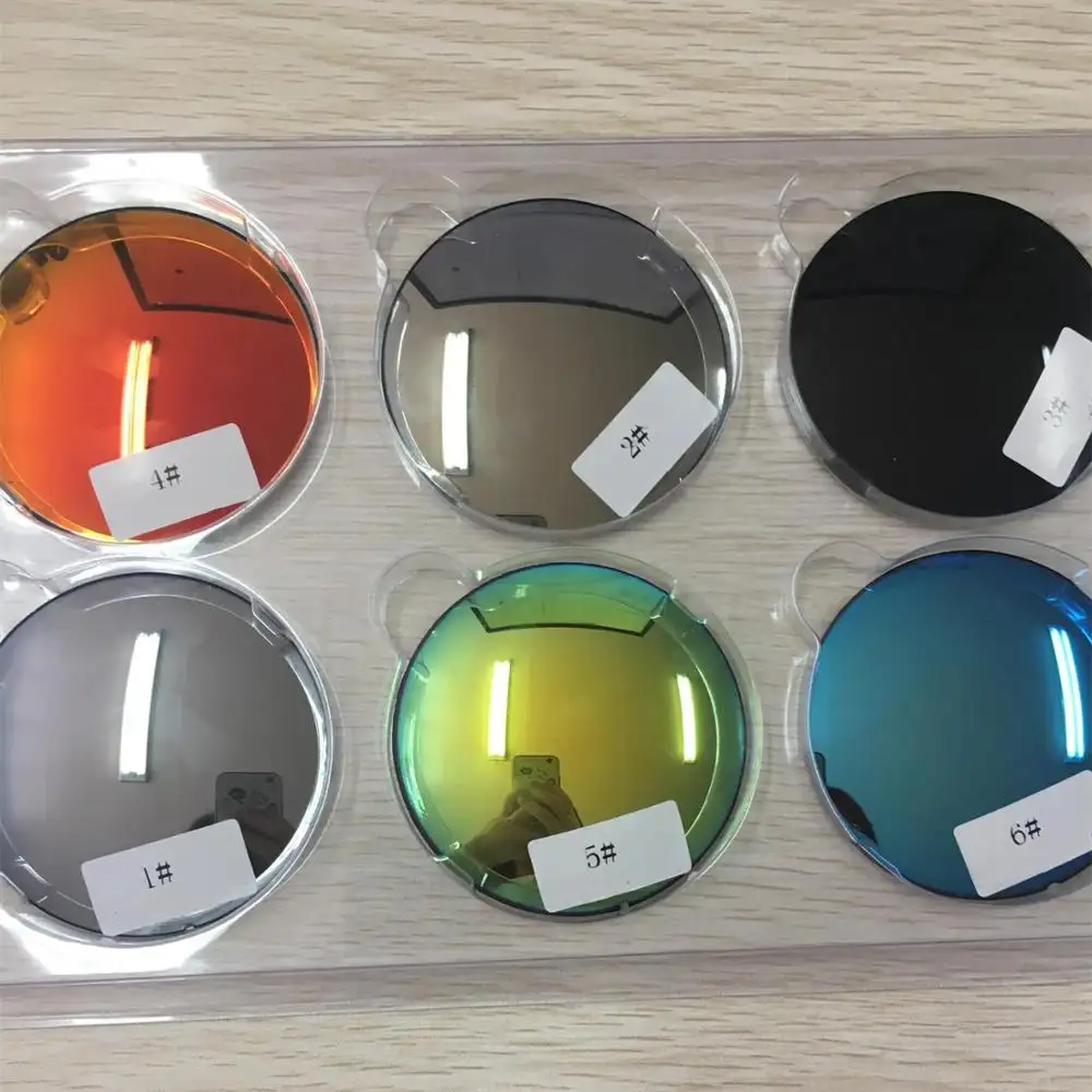 Glass Lenses CR39 1.499 UV Blocking Mirror Sunglasses Tinted Lens Colored Glass Lenses