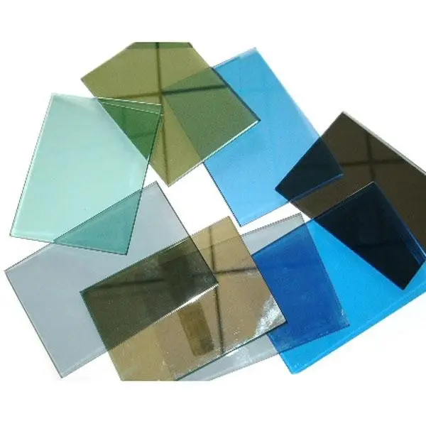 Professional manufacturer reflective colored glass 5mm reflective blue tinted tempered glass for windows