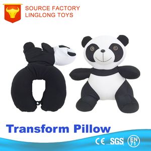 Cadeau promotionnel réchauffer jeter oreiller décoratif en peluche siestes taie d'oreiller en peluche Panda jouet variante cou méditation oreiller - Product Image 2