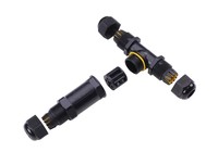 Connecteur de câble en forme de T étanche IP68 3 voies pour boîte de jonction électrique en nylon de câble de 4mm à 14mm