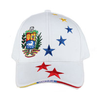 Gorra de Béisbol de Venezuela con Bordado Blanco