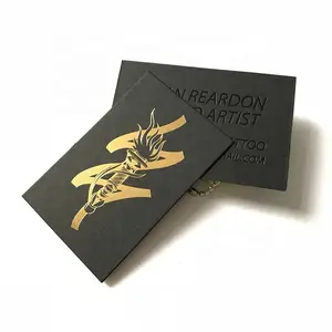 customized black 500g business card/name card with foil logo