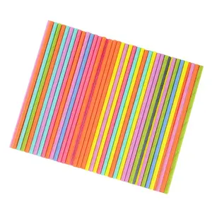 Single Solid Color Paper Straws in Assorted Rainbow Colors of Special Curation, Best Suited for Parties, Events and Crafts