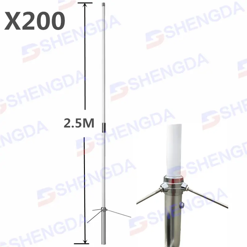 6/8dB 144/430MHz VHF UHF Diamant X200 fiberglas basis antenne