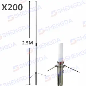 Antenna base in fibra di vetro 6/8dB 144/430MHz VHF UHF Diamonds X200