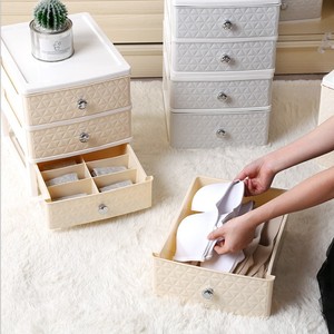 Haogle Nouvelle Arrivée <span class=keywords><strong>Sous</strong></span>-Vêtements en Tissu Soutiens-Gorge Chaussettes Maquillage Boîte de <span class=keywords><strong>Rangement</strong></span> Mini Tiroir PP Plastique Cosmétique Organisateur Armoire de Bureau - Product Image 4
