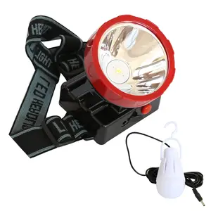 Li-ion Battery Rechargeable 1w LED Head Light with LED Bulb Light