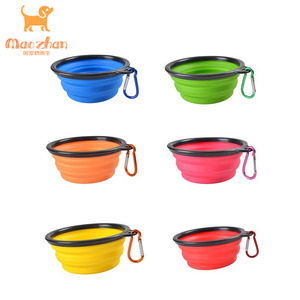 Tigela de plástico para animais de estimação, tigela de silicone dobrável com mosquetão para lavar louça - Product Image 5