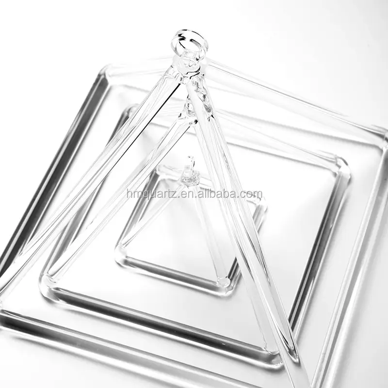 HM Quartz Glas Zingen Piramide Voor Chakra Balancing