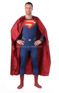 Superman-kostüm erwachsene aus stahl kostüm halloween kostüme für männer cosplay voll body zentai Cape benutzerdefinierte